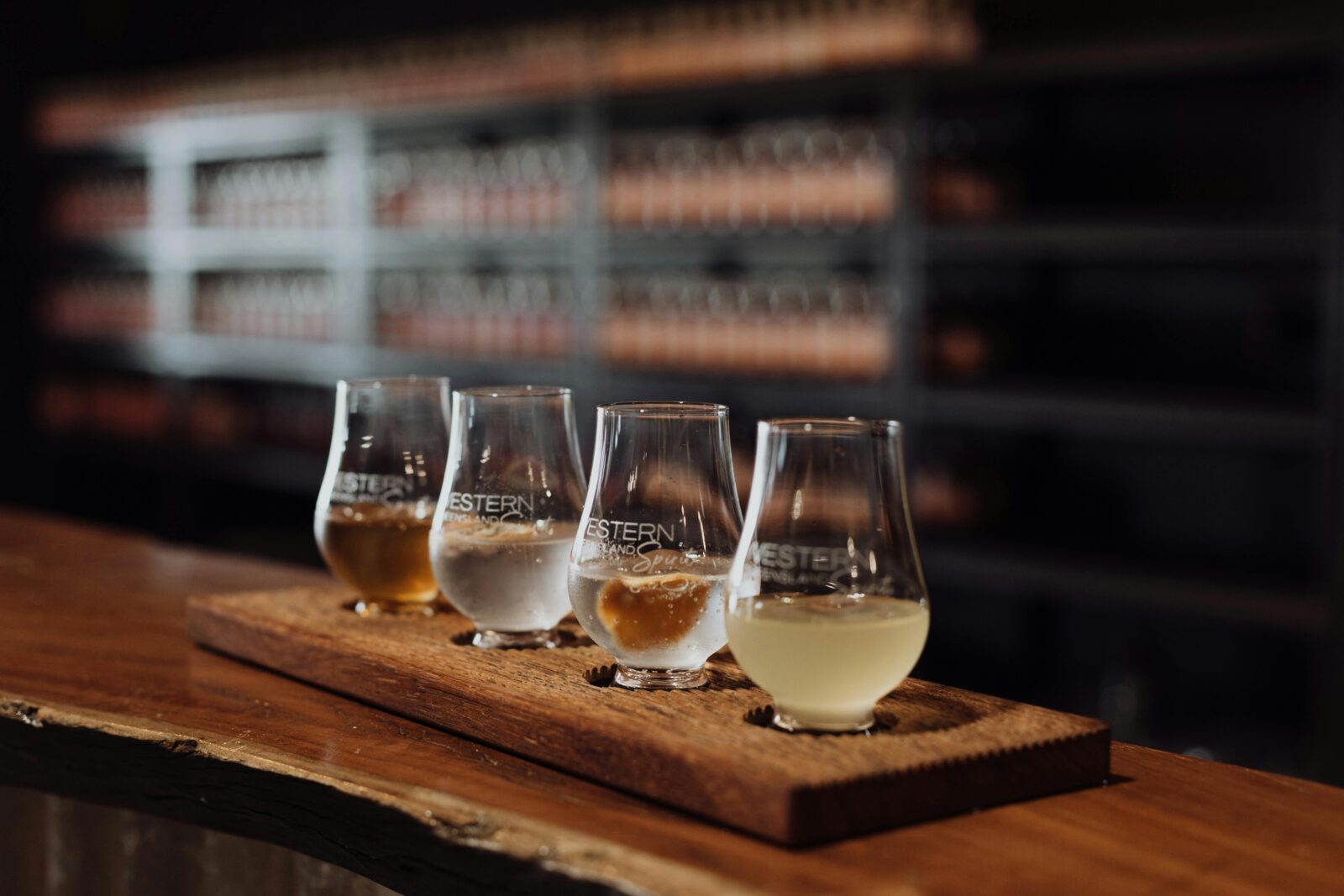 Lineup of gin tastings