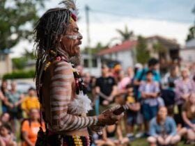 An opening ceremony tradition started by Wynnum Fringe and Quandamooka Festival