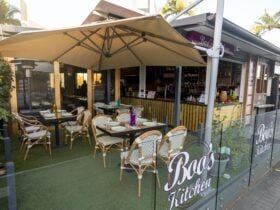 Guests can watch the world go by from the inviting astro-turf terrace