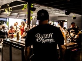 Photo of our head brewer pouring Australia's best craft beer.
