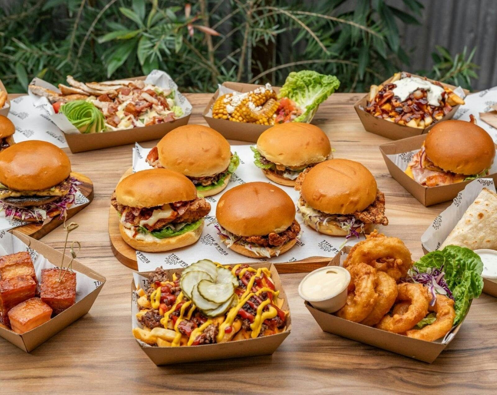 A table full of food