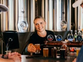 Serving beer