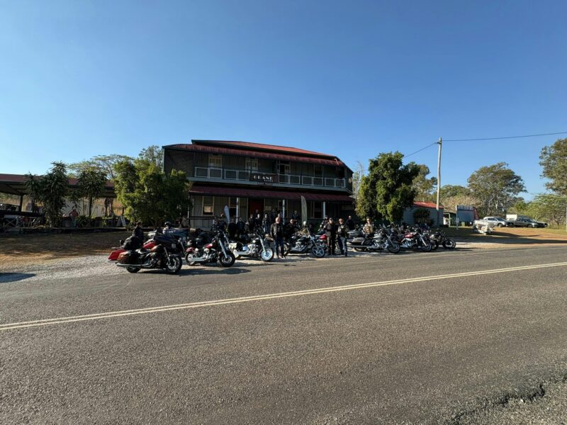 Road Bikers stayed over for the night in the accommodation and or camping.