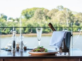 View of Burnett River from H2O Restaurant and Bar