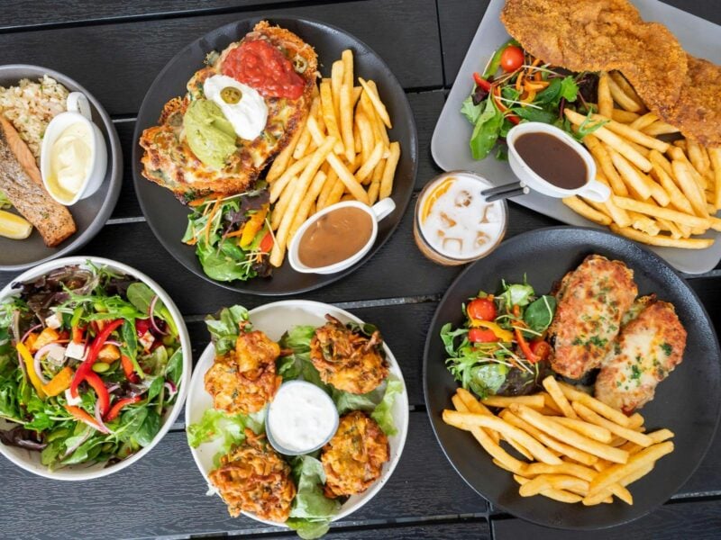 Selection of six different bistro dishes from Jubilee Tavern