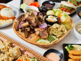 Collection of traditional Mongolian dishes offered at Khatun Mongolian Restaurant