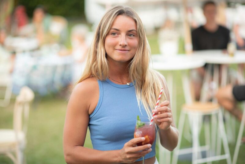 girl drinking cocktail
