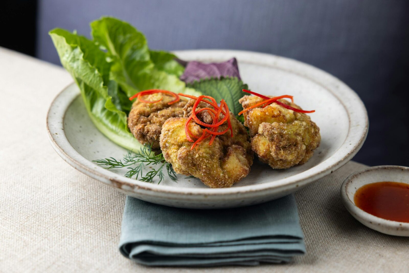 Viet fish cakes, herbs, XO sweet chillii