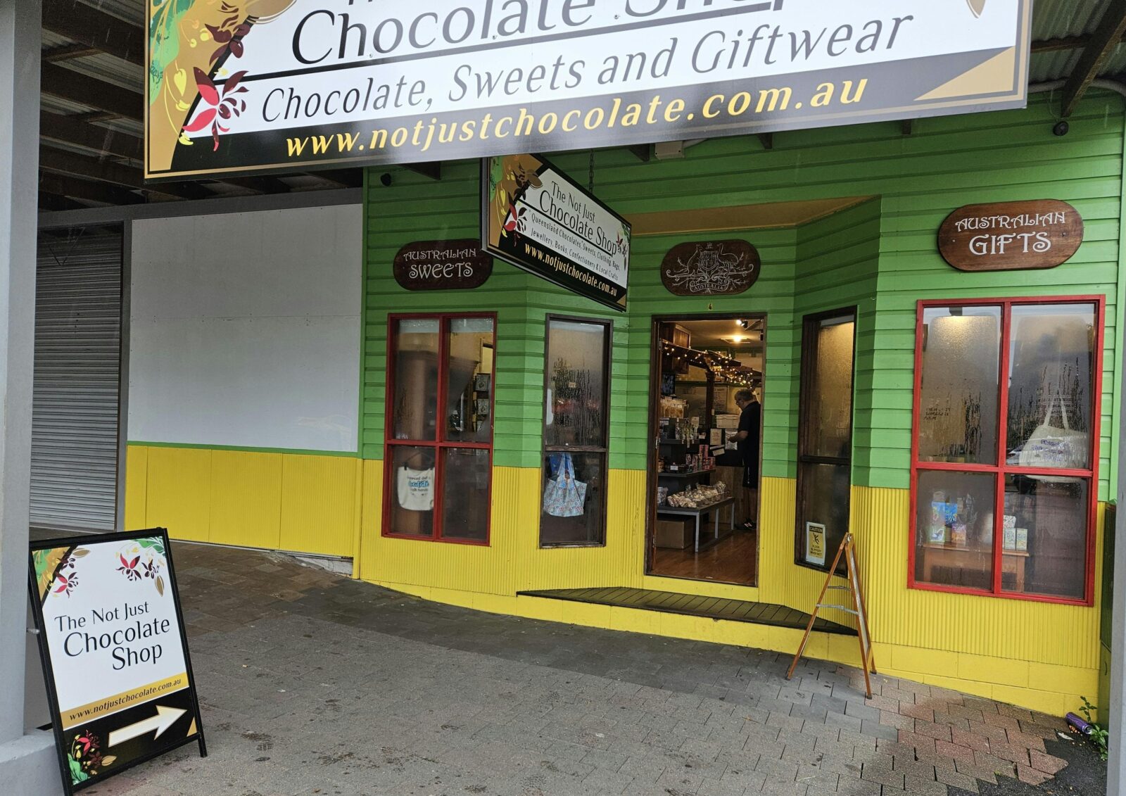 The front of the shop on Therwine Street