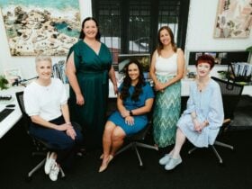 The Sonia Jones Travel team in their Bardon Office.