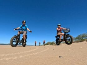 Fat Bike Hire Beach Ride Noosa Fun Ebike Group Activity
