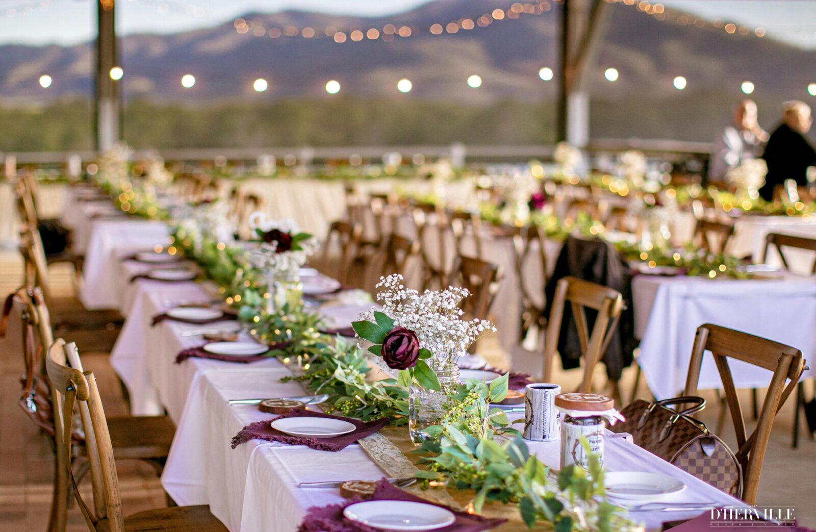 Table set up for weddings at Note Park Grazing co. Mackay Region