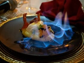food on fire
