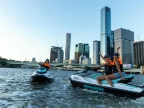 Customers enjoying our stop at Southbank in Brisbane City