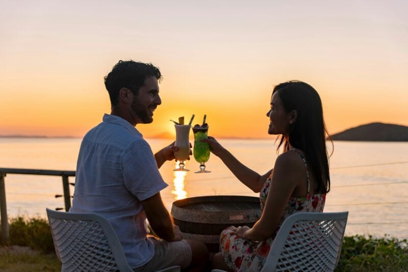 Sip on a cocktail at Great Keppel Island Hideawayâopen daily for breakfast, lunch, and dinner.
