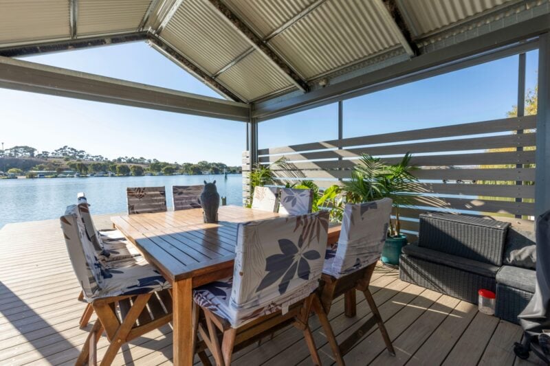 relaxing by the river