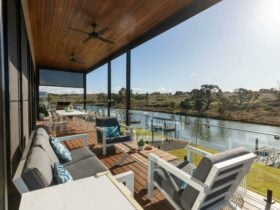 facing Mannum waters waterway