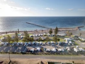 Overhead shot of the holiday park