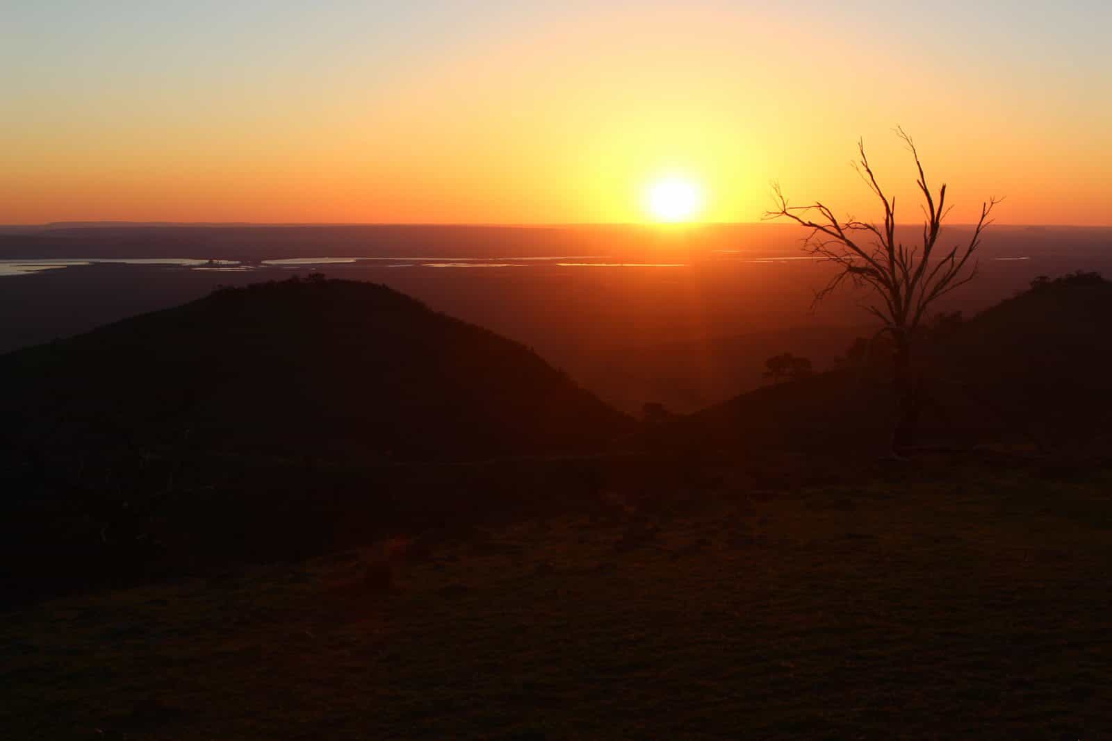Sunset over the mountains