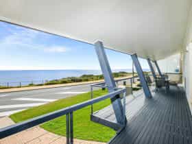 Balcony with sea views