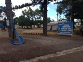 Main Entrance to the Cowell Foreshore Caravan and Cabin Park