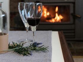 Relax in front of the fire.