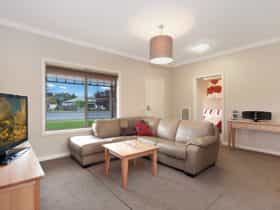 Leather couch, Flat screen TV
