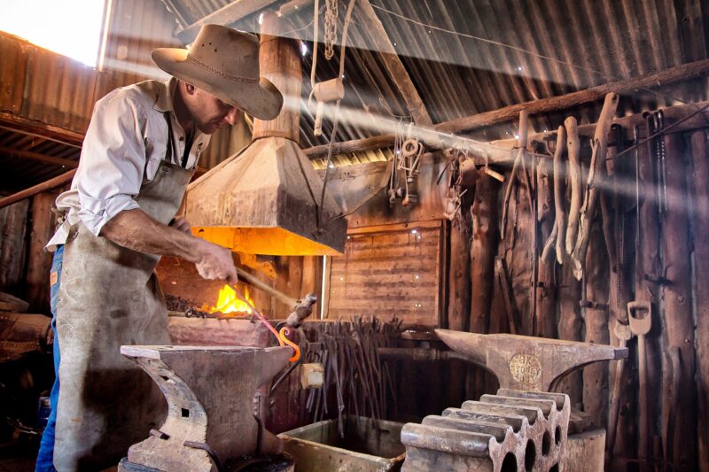 Original pioneer blacksmith shop at Holowiliena Station, Flinders Ranges, outback South Australia