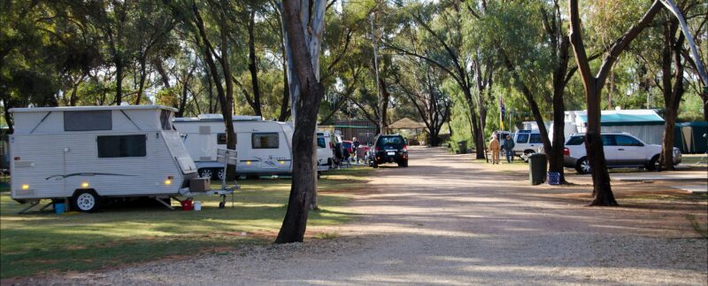 Looking down the Middle Road towards the Camp Kitchen