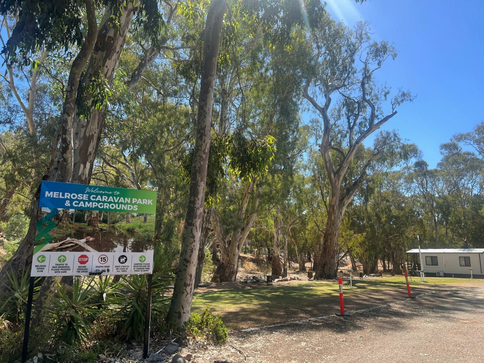 Melrose Caravan park front entry