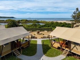 Victor Harbor Safari Tent Ariel View