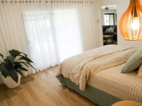 Bedroom 1 with outdoor water views