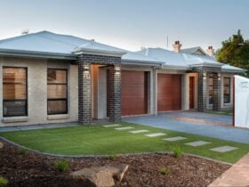 External view of both villas with undercover, secure parking