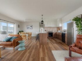 Open plan living; kitchen, lounge, dining