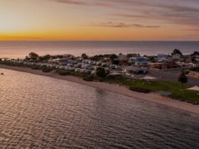 Sunrise over Stansbury Caravan Park