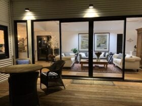 sitting room at night