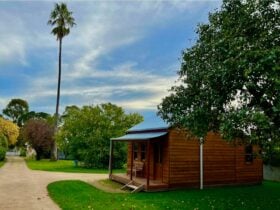 Willunga Gallery Cabins in an garden setting