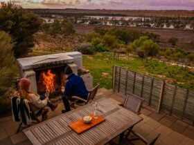Outdoor Fire on a wintery night with wine and nibbles