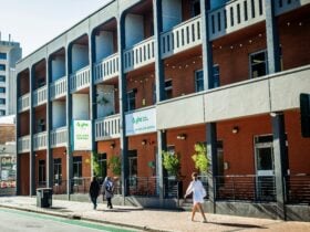 Exterior street view of YHA Adelaide Central