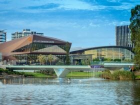 Photo of Adelaide Convention Centre overlooking the Adelaide Riverbank