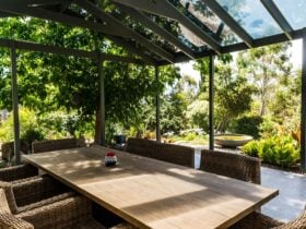 This is one of the favourite spots our guests enjoy. Beautiful views while you enjoy a meal.