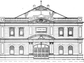 Sketch of Clare Town Hall, 1926