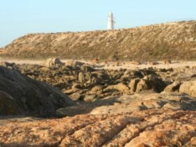 Completed in 1882 and made of limestone, quarried from a nearby farm. De-manned in 1920, the light c