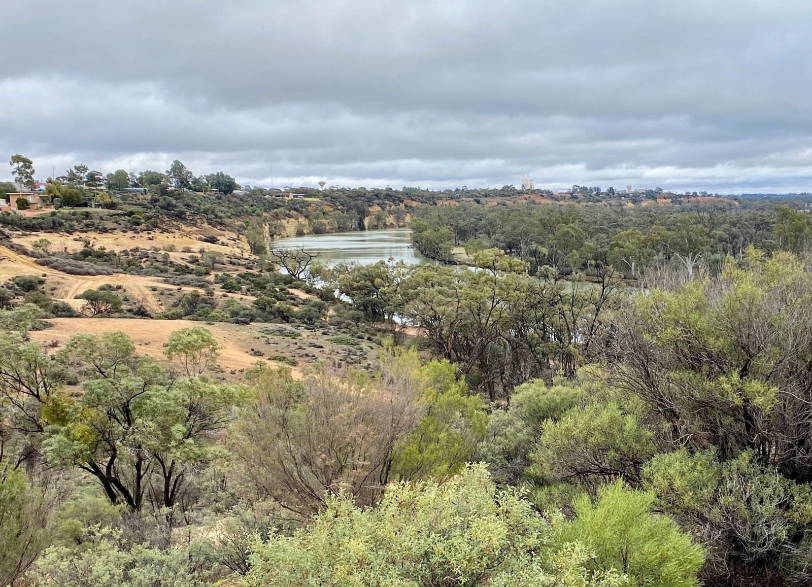 Silos in the distance
