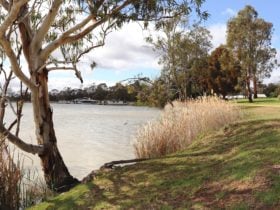 The riverfront is a popular spot to relax and unwind.