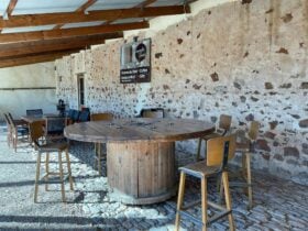 Outdoor undercover seating area