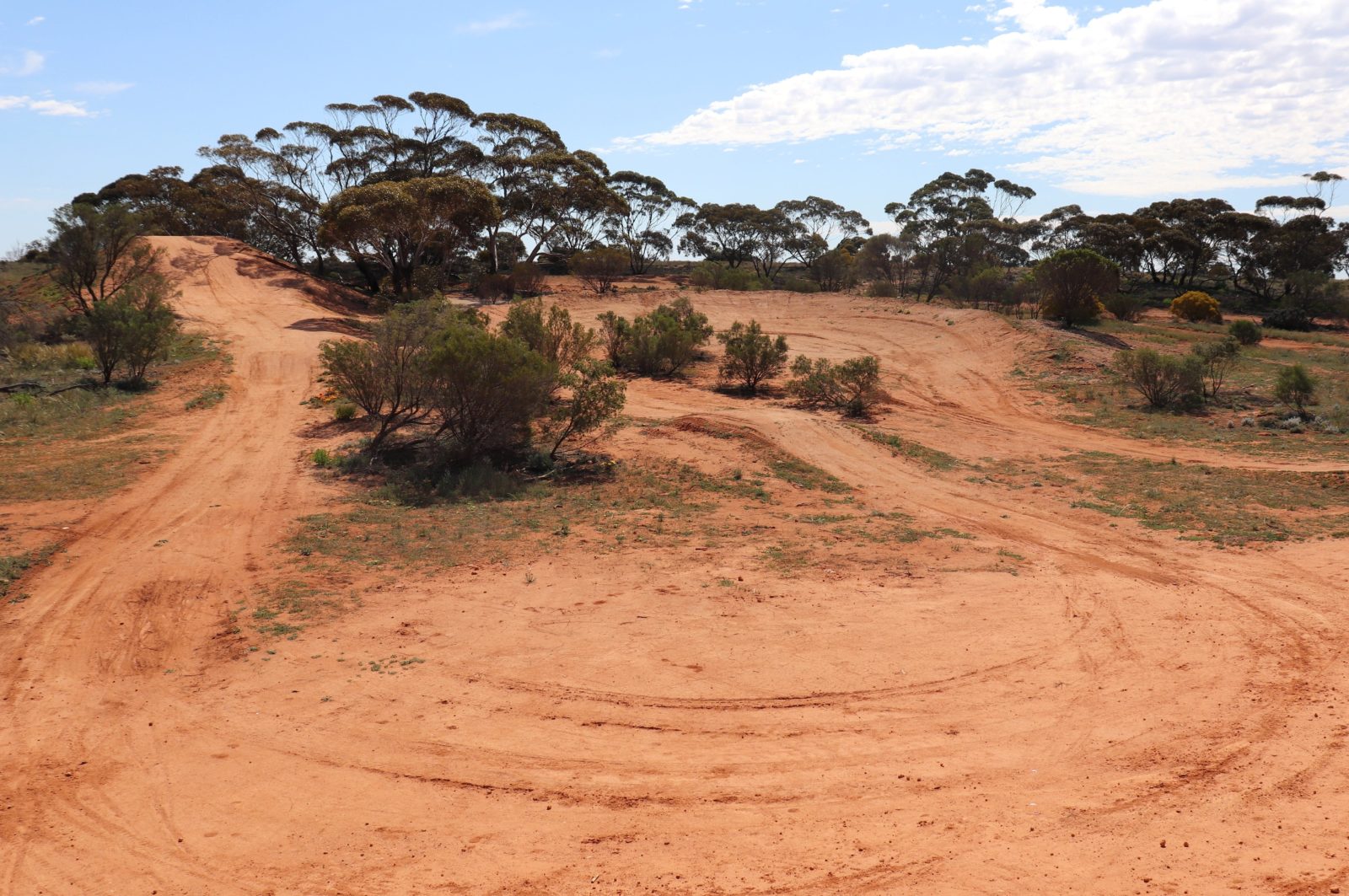 The large hill is a favourite feature of the track.