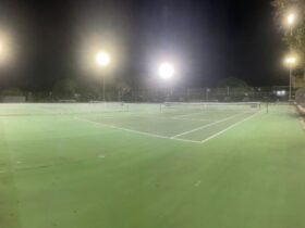 Olympic Park at night