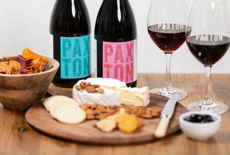 wine and platters