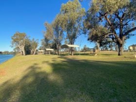 Ramco Apex park shelters river and play equipment